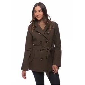 Green Envy Chocolate Brown Trench Coat - Sz M - NEW (make an offer)